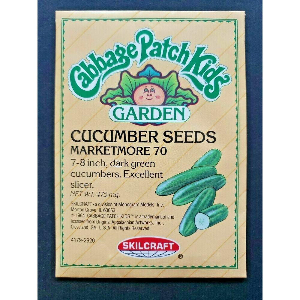 1984 Cabbage Patch Kids Cucumber Seed Pack Skilcraft Morton Grove Il NOS DC1